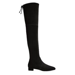 NWT Stuart Weitzman Black Genna City 25 Suede Over-Knee Boot W9/40